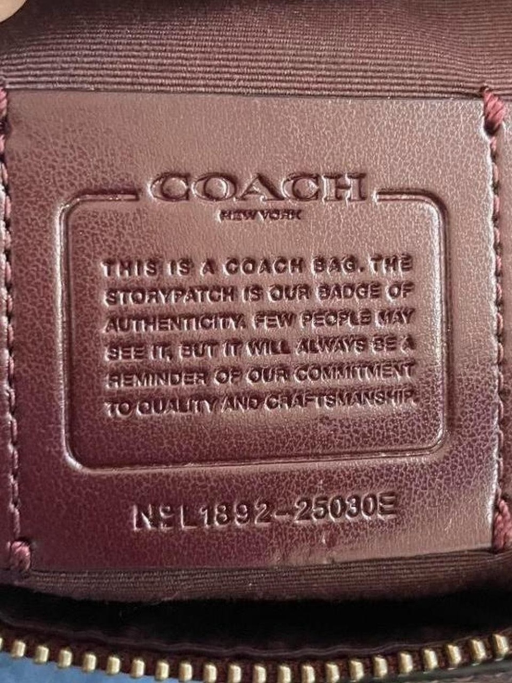 Coach Pebbled Leather Shoulder Bag in Burgundy - Picture 8 of 8